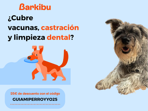 Barkibu cubre vacunas, castración y limpieza dental