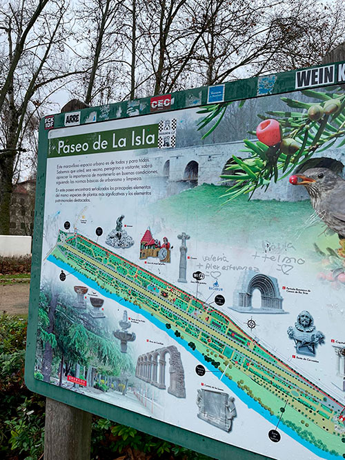 Mapa del Paseo de la Isla en Burgos