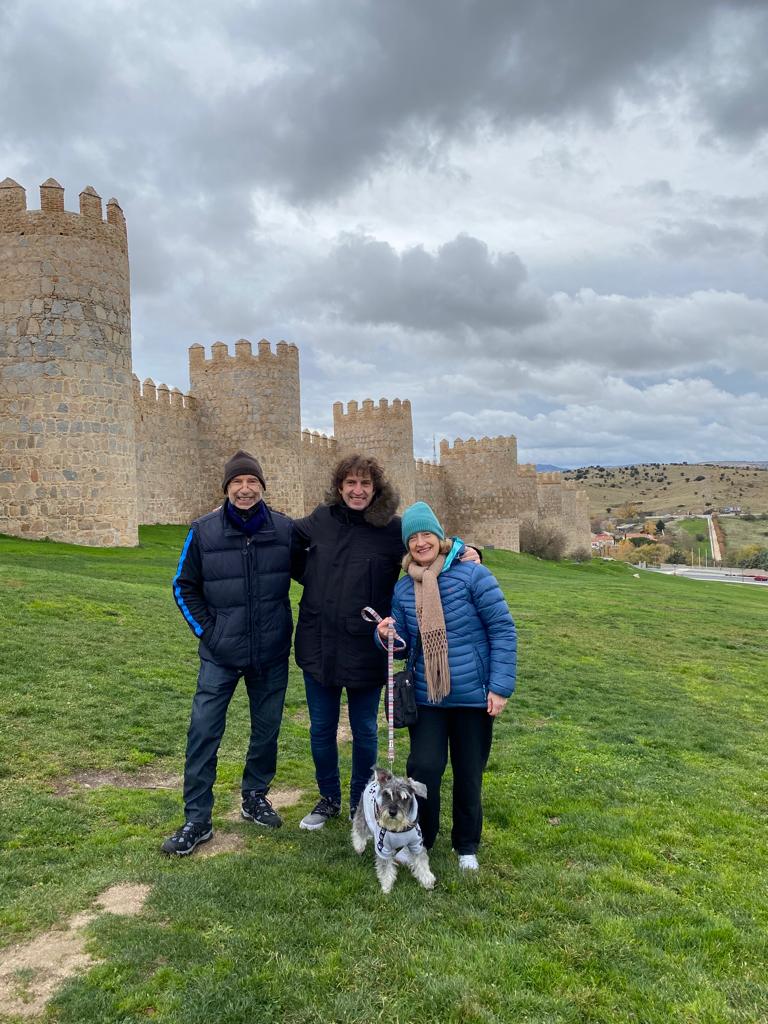 pasear con perro en la muralla de Ávila
